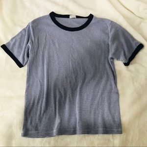 Blue and White striped Brandy Melville top